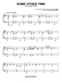 page one of Some Other Time (from On the Town) (Piano Solo)