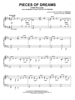 page one of Pieces Of Dreams (Little Boy Lost) (Piano Solo)