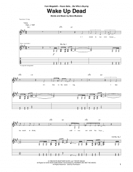 page one of Wake Up Dead (Guitar Tab)