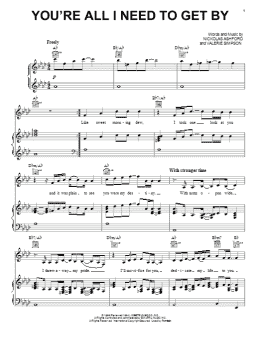page one of You're All I Need To Get By (Piano, Vocal & Guitar Chords (Right-Hand Melody))