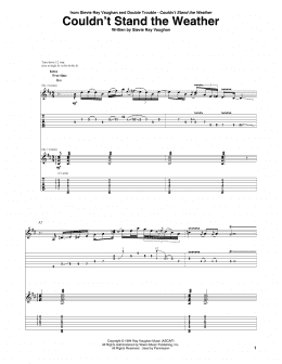 page one of Couldn't Stand The Weather (Guitar Tab)