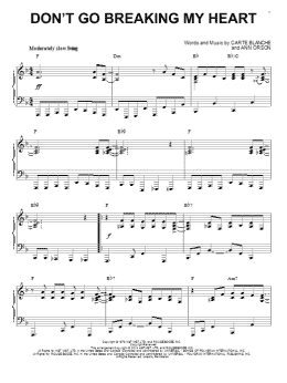 page one of Don't Go Breaking My Heart [Jazz version] (arr. Brent Edstrom) (Piano Solo)