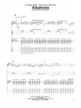 page one of Albatross (Guitar Tab)