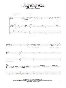 page one of Long Grey Mare (Guitar Tab)