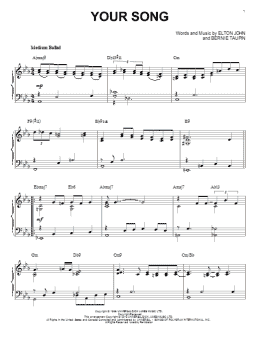 page one of Your Song [Jazz version] (arr. Brent Edstrom) (Piano Solo)