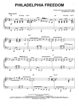 page one of Philadelphia Freedom [Jazz version] (arr. Brent Edstrom) (Piano Solo)