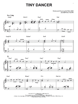 page one of Tiny Dancer [Jazz version] (arr. Brent Edstrom) (Piano Solo)