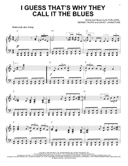 page one of I Guess That's Why They Call It The Blues [Jazz version] (arr. Brent Edstrom) (Piano Solo)