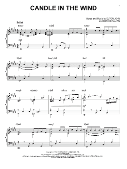 page one of Candle In The Wind [Jazz version] (arr. Brent Edstrom) (Piano Solo)