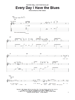 page one of Every Day I Have The Blues (Guitar Tab)