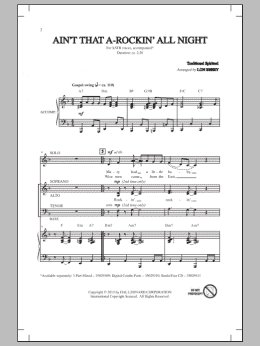 page one of Ain't That A-Rockin' All Night (SATB Choir)