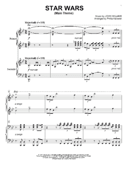 page one of Star Wars (Main Theme) (arr. Phillip Keveren) (Piano Duet)