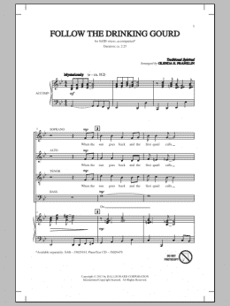 page one of Follow The Drinkin' Gourd (SATB Choir)
