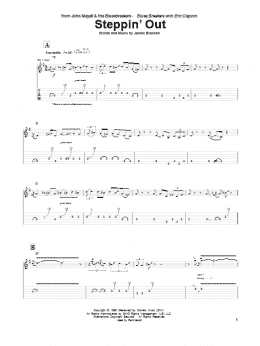 page one of Steppin' Out (Guitar Tab)