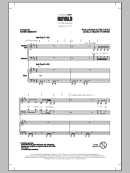 page one of Royals (SAB Choir)