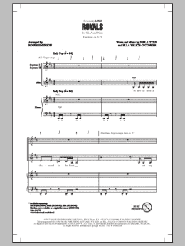 page one of Royals (SSA Choir)