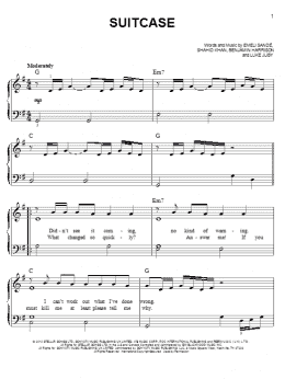 page one of Suitcase (Easy Piano)