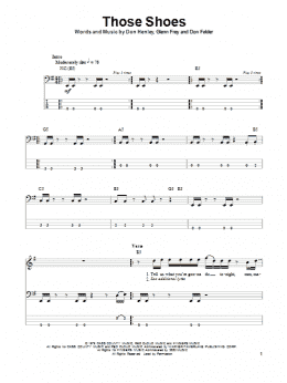 page one of Those Shoes (Bass Guitar Tab)