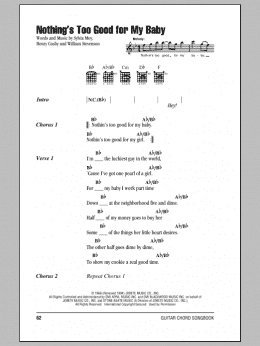 page one of Nothing's Too Good For My Baby (Guitar Chords/Lyrics)