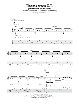 page one of Theme From E.T. (The Extra-Terrestrial) (arr. Ben Woolman) (Solo Guitar)