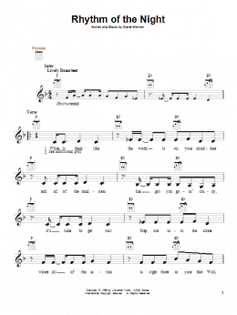 page one of Rhythm Of The Night (Ukulele)