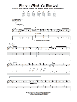 page one of Finish What Ya Started (Easy Guitar Tab)
