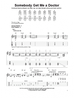 page one of Somebody Get Me A Doctor (Easy Guitar Tab)