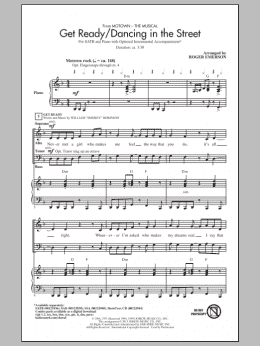 page one of Get Ready/Dancing In The Street (from Motown The Musical) (SATB Choir)
