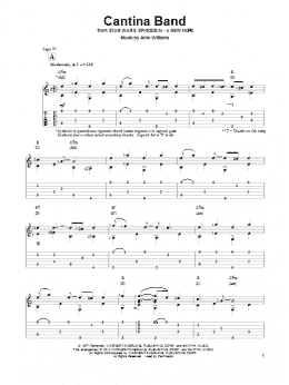 page one of Cantina Band (from Star Wars: A New Hope) (arr. Ben Woolman) (Solo Guitar)