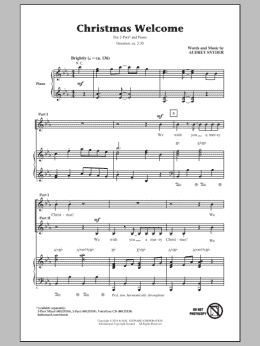 page one of Christmas Welcome (2-Part Choir)