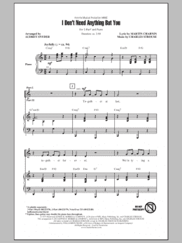 page one of I Don't Need Anything But You (2-Part Choir)