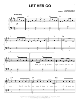 page one of Let Her Go (Very Easy Piano)