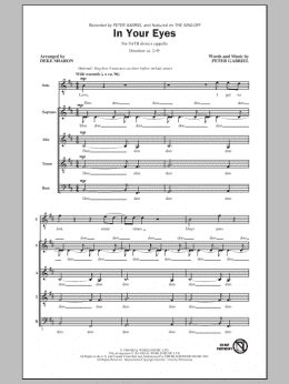 page one of In Your Eyes (SATB Choir)