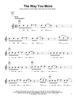 page one of The Way You Move (Ukulele)