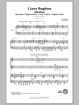 page one of I Love Ragtime (Medley) (2-Part Choir)