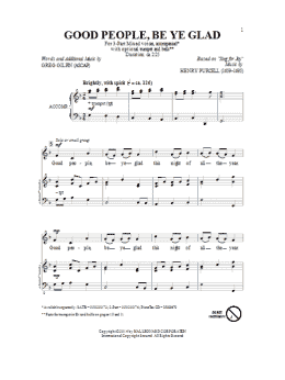 page one of Good People, Be Ye Glad (3-Part Mixed Choir)