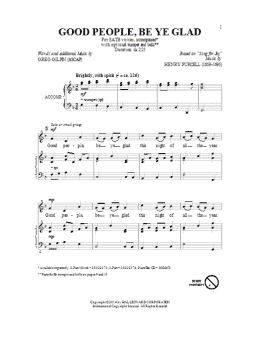 page one of Good People, Be Ye Glad (SATB Choir)