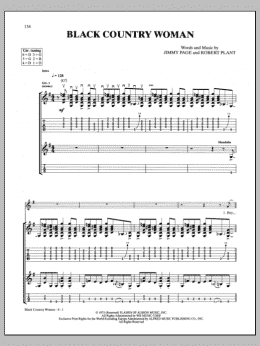 page one of Black Country Woman (Guitar Tab)