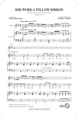 page one of She Wore A Yellow Ribbon (2-Part Choir)