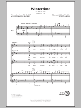 page one of Wintertime (SSA Choir)