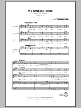 page one of My Singing Bird (SSA Choir)