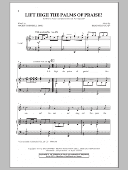 page one of Lift High The Palms Of Praise! (Unison Choir)