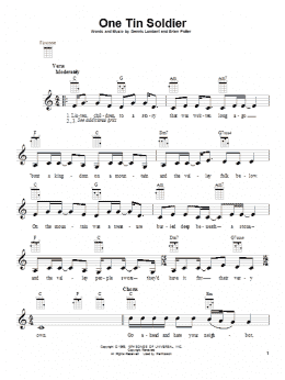 page one of One Tin Soldier (Ukulele)