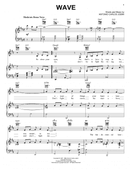 page one of Wave (Piano, Vocal & Guitar Chords (Right-Hand Melody))