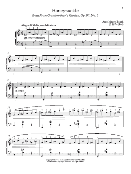 page one of Honeysuckle (Piano Solo)
