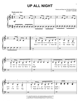 page one of Up All Night (Easy Piano)