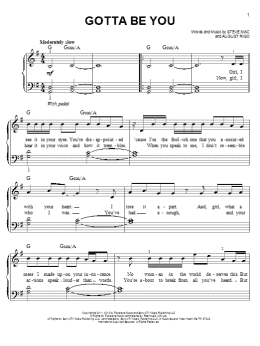 page one of Gotta Be You (Easy Piano)