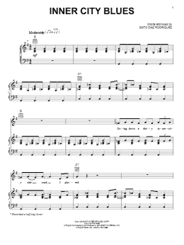 page one of Inner City Blues (Piano, Vocal & Guitar Chords (Right-Hand Melody))