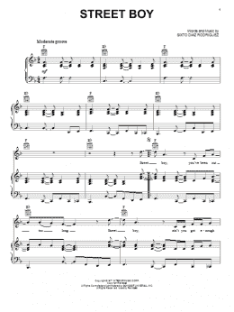 page one of Street Boy (Piano, Vocal & Guitar Chords (Right-Hand Melody))