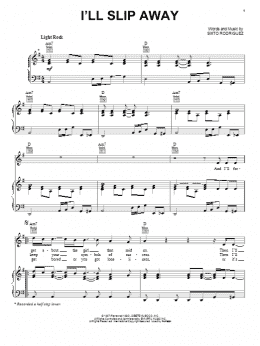 page one of I'll Slip Away (Piano, Vocal & Guitar Chords (Right-Hand Melody))
